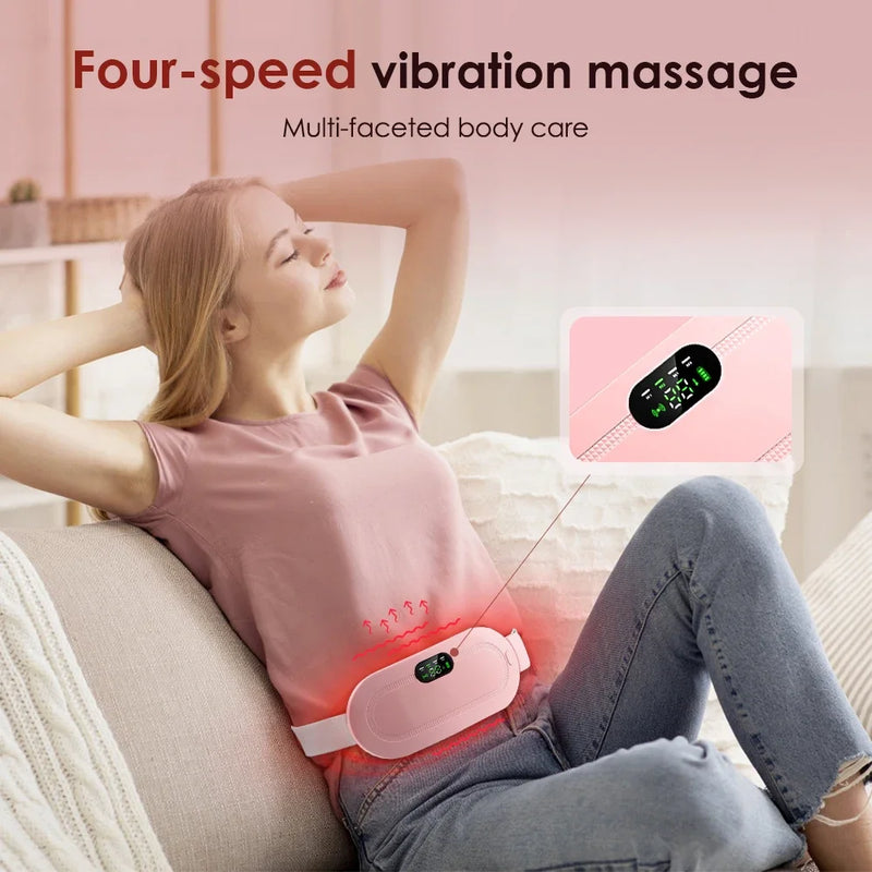 Almofada térmica com massageador vibratório para Cólicas menstruais